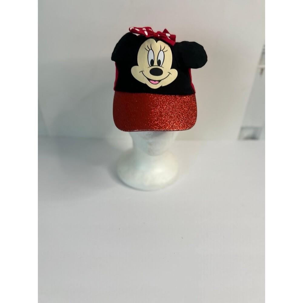 Girls Minnie Mouse Red Glitter Hat